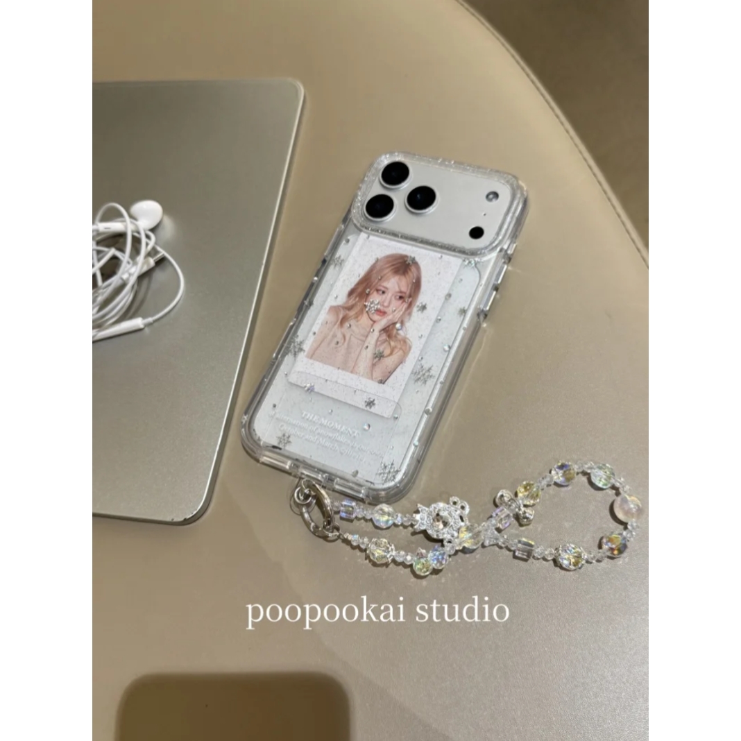 小众ins闪粉满屏雪花苹果手机壳