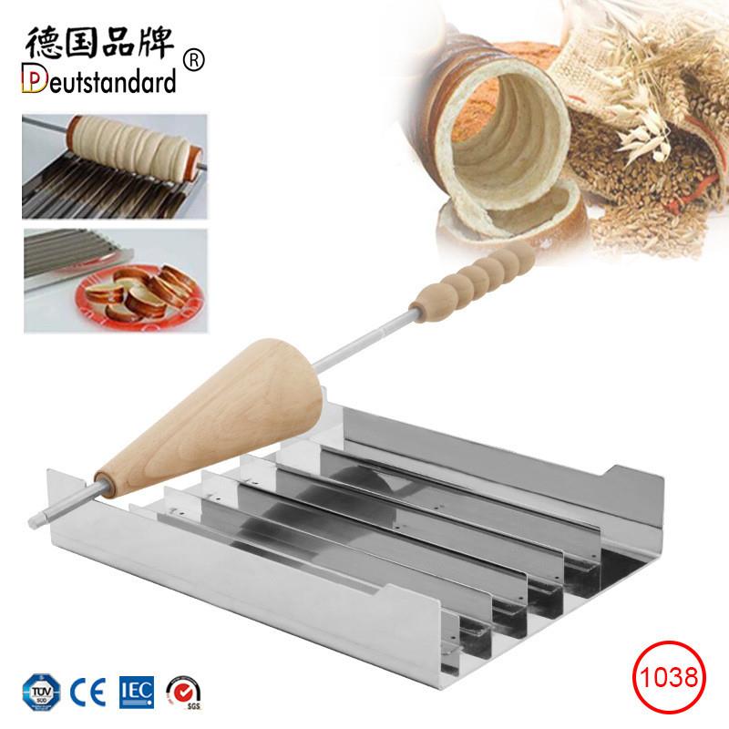 家用商用欧式不锈钢手动面包圈切割机烟囱面包蛋糕切片模具设备