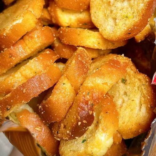 早餐代餐零食 蒜香法棍切片烤面包片酥性面包干 烤馍片食品非膨化