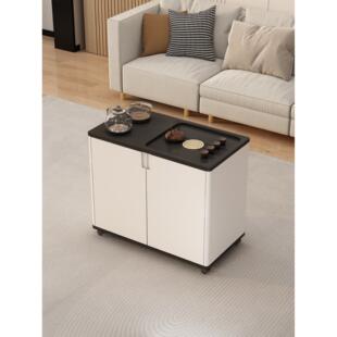 沙发边柜阳台可移动实木小茶桌烧水壶一体泡茶桌家用茶水柜边几柜