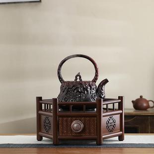 竹编电陶炉家用煮茶器复古茶炉煮茶套装 泡茶壶 简约居家型新款 中式