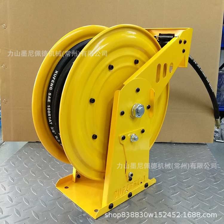 工业高压油管卷盘25米冲洗卷盘力山墨尼弹簧消防软管非标卷盘