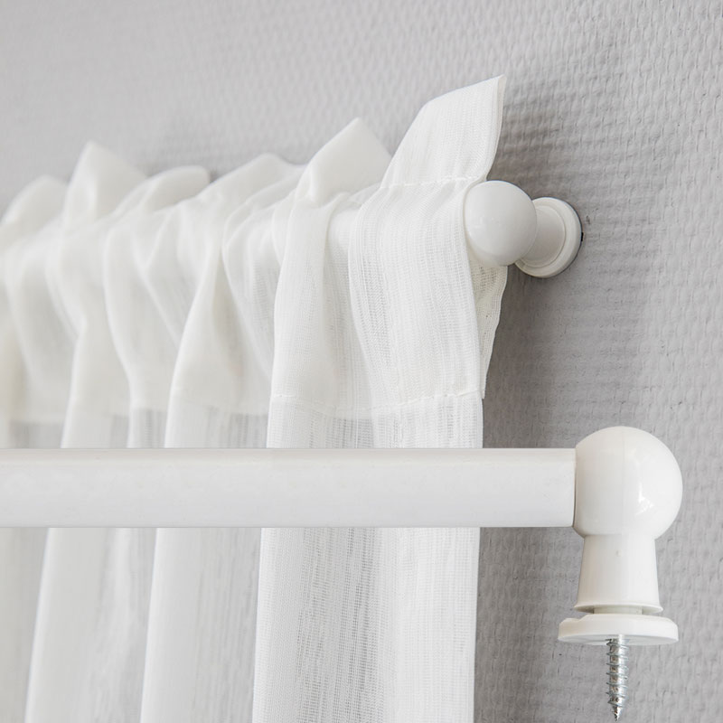 铁艺绷纱杆可拆卸免打孔内开人橱柜半帘门帘窗帘杆咖啡帘超细杆子