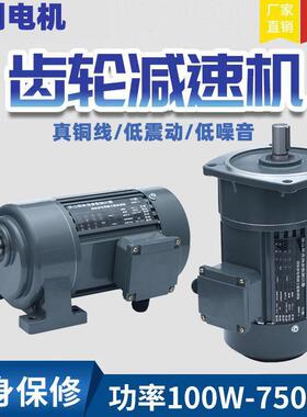 卧式三相380V齿轮减速电机 200W400W550W750W1500W调速变频减速机