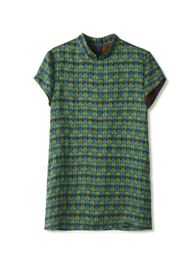 【沙漏】满分桑蚕丝新中式中国风气质国风女士上衣DX25AS146-花色