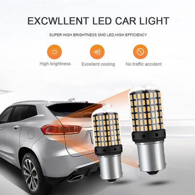 12V 1156平歪脚BA15S 7440解码T20转向灯20W15W刹车1157高低脚LED