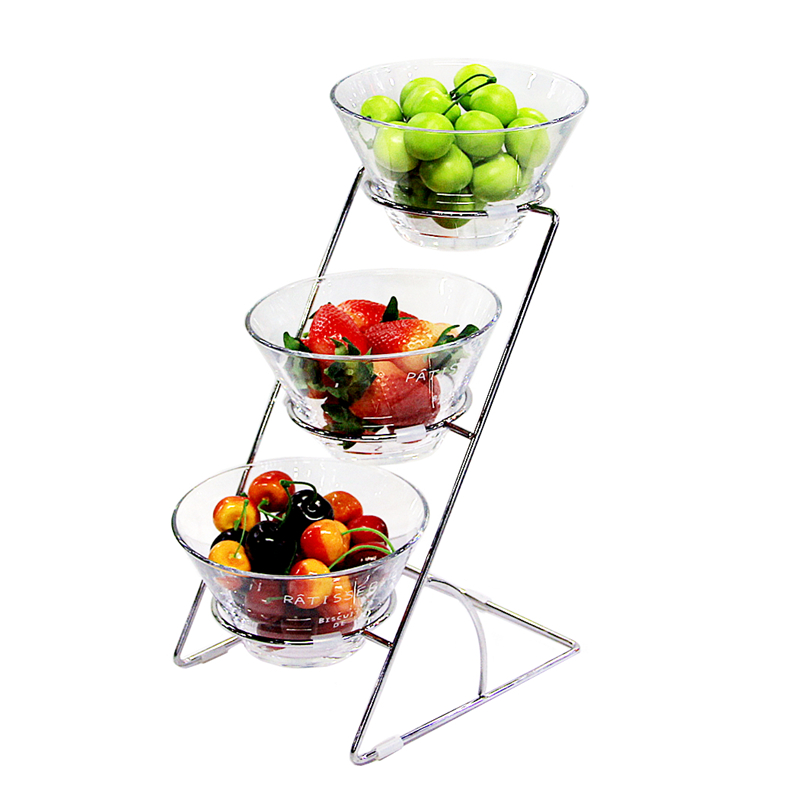 多层酒店自助餐台展示架子餐厅凉菜小吃架水果盘子水果盘三层果盘