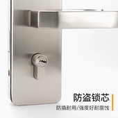 玻璃门执手锁办公室隔断带把手单开高隔断锁推拉门双开门开孔玻璃