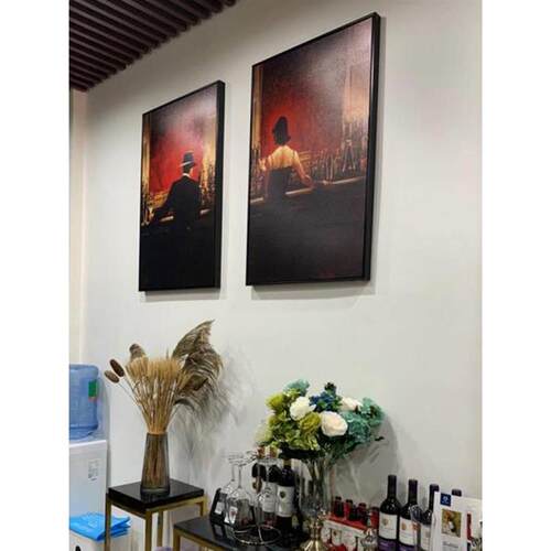 酒吧装饰画小众艺术法式复古挂画小酒馆墙面欧式餐厅吧台ktv壁画