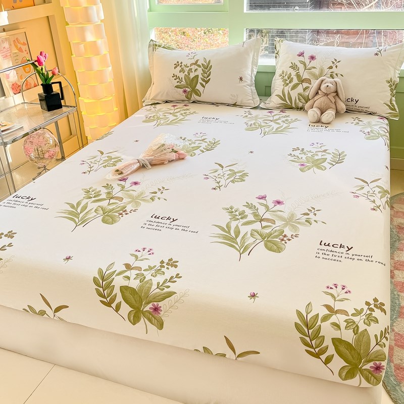 床笠单件春秋全棉纯棉床罩款床单防滑全包床垫套席梦思保护3件套