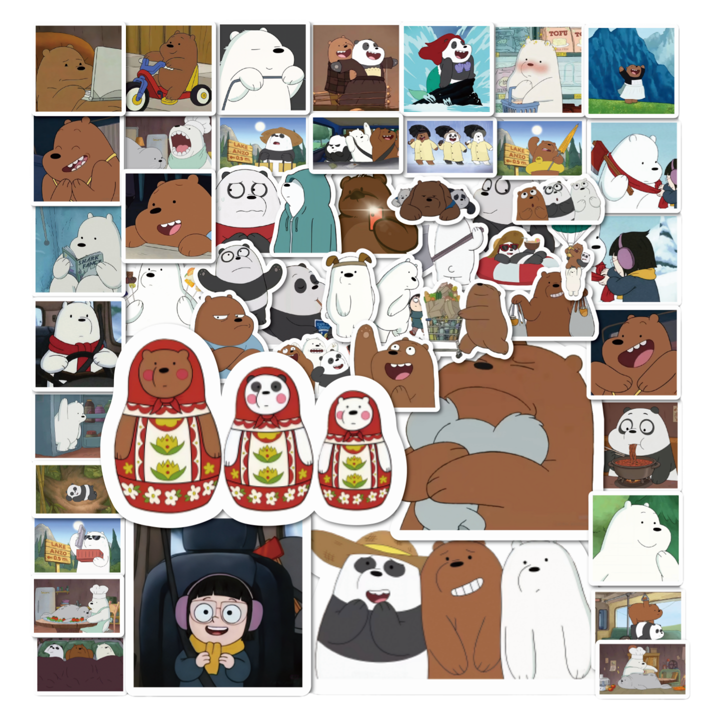 110张熊熊三贱客卡通贴纸多尺寸裸熊装饰贴画diy行李箱冰箱渔具箱汽车衣橱柜三只熊海报图案不重复环保无异味,文具电教/文化用品/商务用品,贴纸/立体贴纸,淘宝优惠券,粉丝福利购,淘宝优惠卷