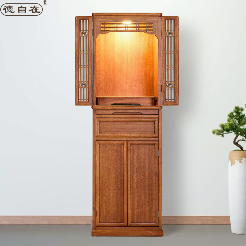 实木佛龛供桌神台家用新中式立柜柜现代轻奢小型简约神龛佛台佛柜