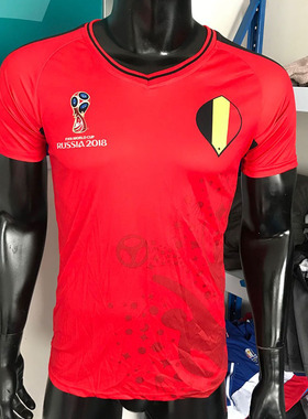 2018年俄罗斯世界杯比利时国家队球迷速干透气排汗足球服短袖T恤
