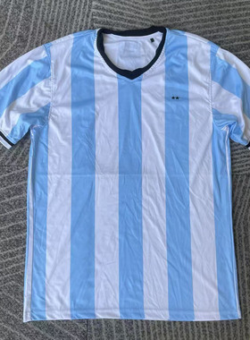 特价Argentina阿根廷国家足球队男 V领速干透气足球短袖球衣T恤