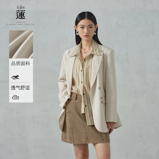 新款 外套女秋季 洋气百搭设计感小众上衣 气质休闲西装 阿依莲时尚