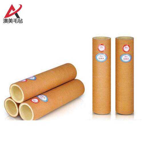 耐温毛毡筒铝型材冷床设备PBO毛毡滚筒环带工业羊600度温隔热