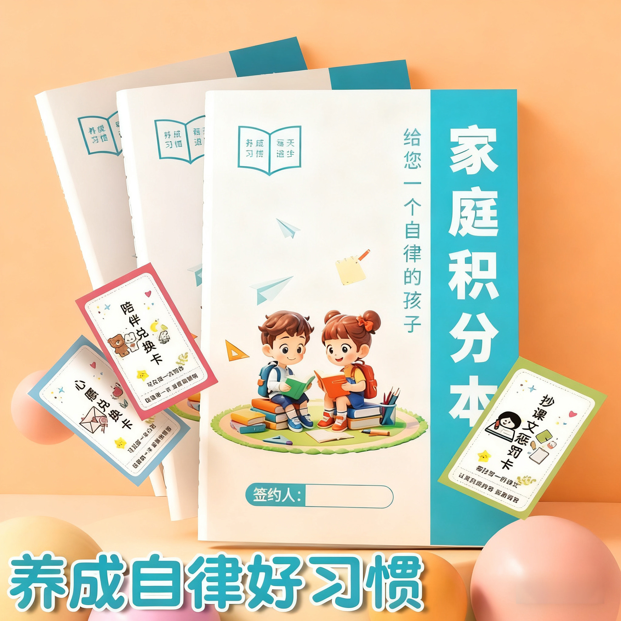 家庭积分本奖罚规表亲子互动游戏书父母家庭校园生活教育孩子日程活动培养自律随手记神器中小学生好习惯养成任务表每日打卡记录本,书籍/杂志/报纸,练字本/练字板,淘宝优惠券,粉丝福利购,淘宝优惠卷
