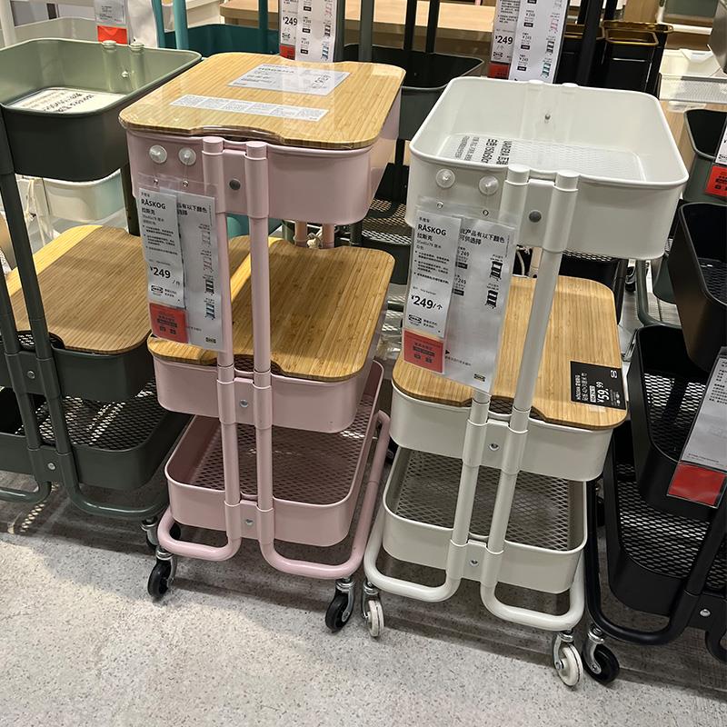 小推车置物架落地新生婴儿用品收纳架厨房客厅零食蔬菜储物架架子