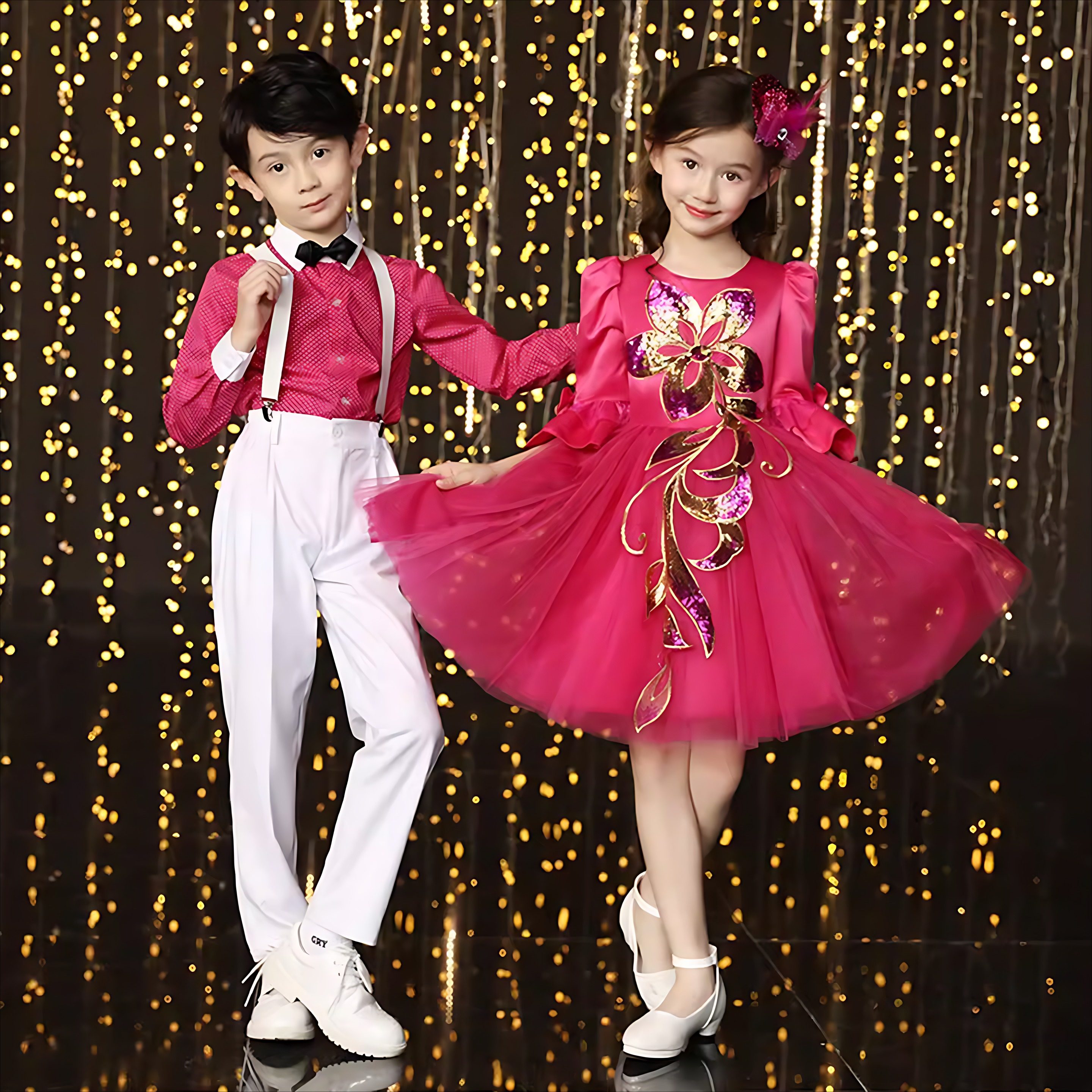 元旦儿童演出服合唱小学生表演服男女童舞蹈诗歌朗诵亮片新款长袖,童装/婴儿装/亲子装,儿童演出服,淘宝优惠券,粉丝福利购,淘宝优惠卷