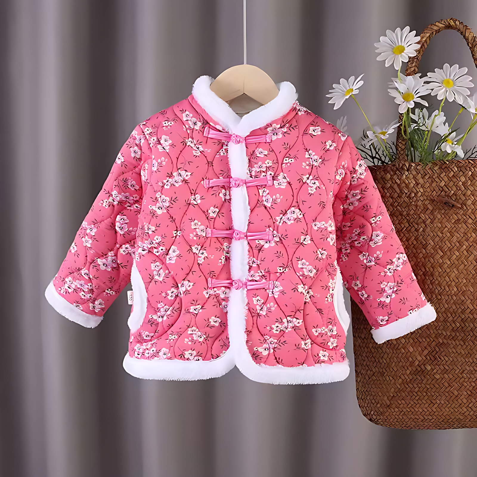 儿童民族风花棉袄冬季加厚