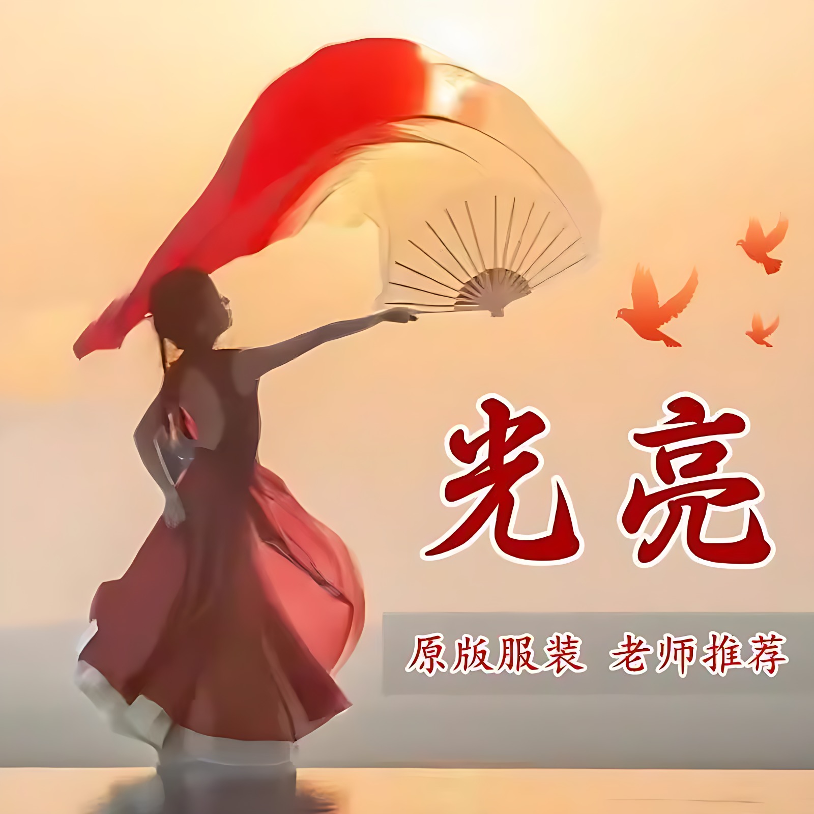 中国舞古典红大摆裙演出服