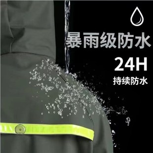雨衣雨裤 套装 电动车防水双层雨衣防暴雨全身成人外卖骑手雨衣雨裤