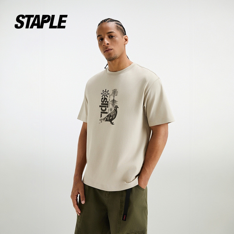 STAPLE2026夏季新款街头休闲印花男女同款鸽子潮牌圆领短袖T恤