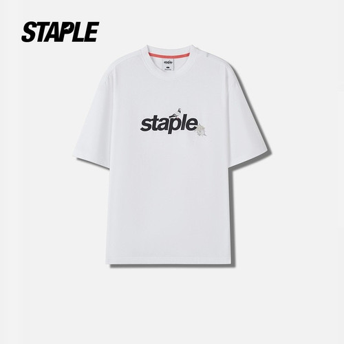 STAPLE男女同款 春夏棉质经典鸽子LOGO美式休闲圆领T恤短袖上衣