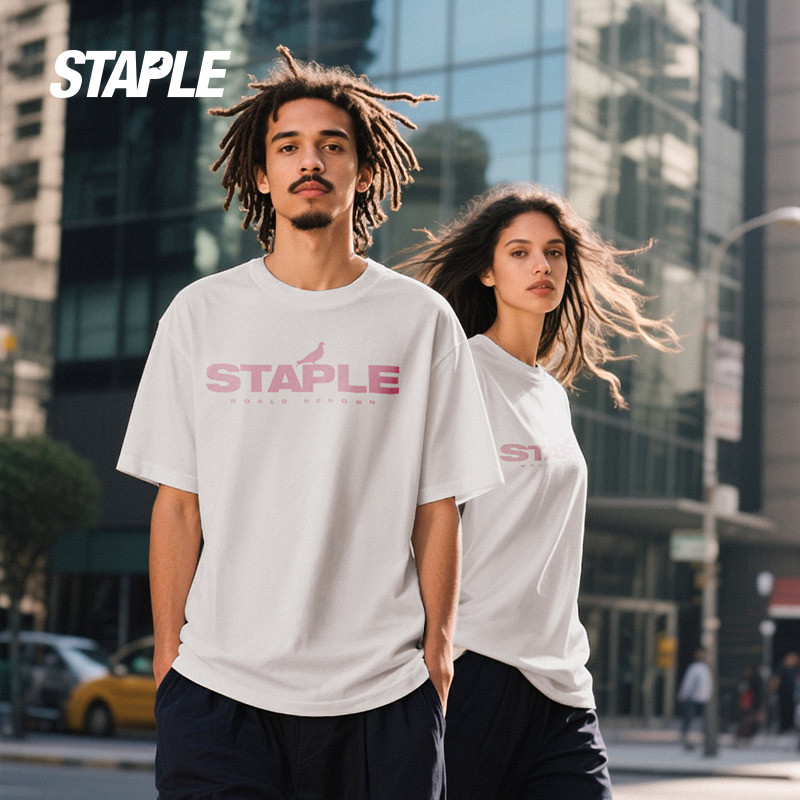 STAPLE男女同款 2025年秋季新品美式短袖鸽子logo休闲潮流短袖
