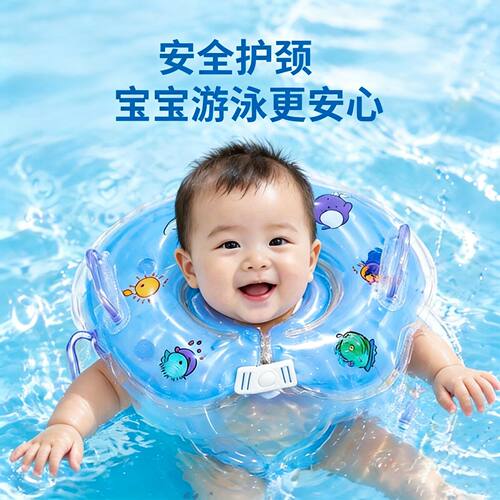 婴儿宝宝脖圈泳圈0-12月