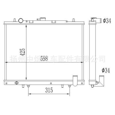现货全铝汽车水箱散热器翅片式适用于三菱 Triton MK 1996-2006