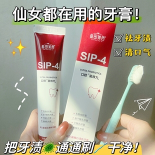 益生菌牙膏去黄去渍清新口气SIP4牙膏小苏打白牙膏家庭装 护龈