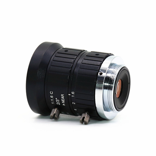 机器视觉500万像素定焦5mm高清工业相机镜头手动光圈C口2/3无畸变