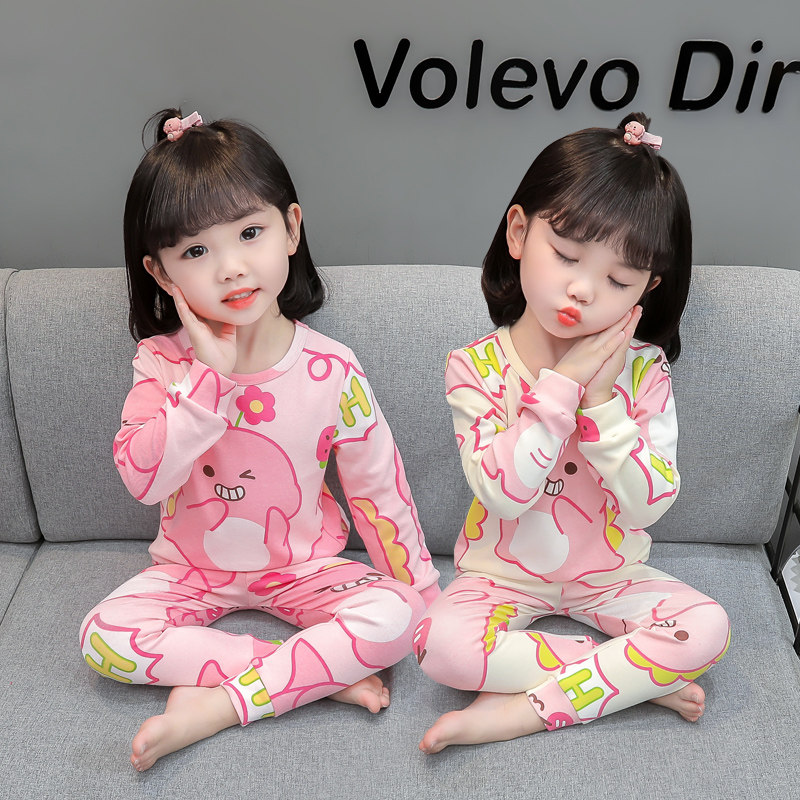 儿童内衣套组1纯棉2女童秋装秋衣卫生裤0婴儿宝宝春秋季睡衣家居