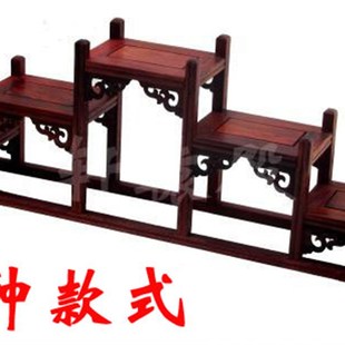 酸枝木中式小博古架茶壶架实木多宝格工艺品摆件底座饰品架展示架