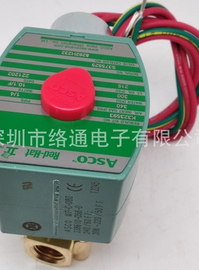 美国ASCO电磁阀代理2位2通黄铜空气水油适用8262H232