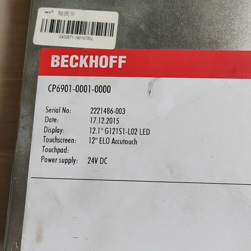 倍福BECKHOFF触摸屏，型号CP6902-0001-00议价