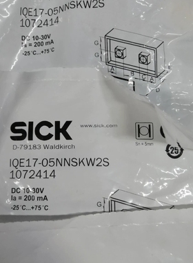 SICK接近开关 IQE17-05NNSKW2S 10724议价