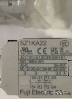 Fuji Electric FA接触器SZ1KA22详谈