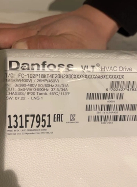DANFOSS变频器FC102P18KT4E20H2XGCX议价