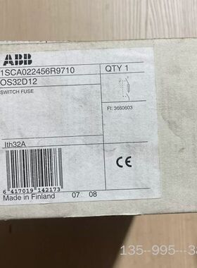芬兰ABB隔离开关OS32D12，型号1SCA02245详谈