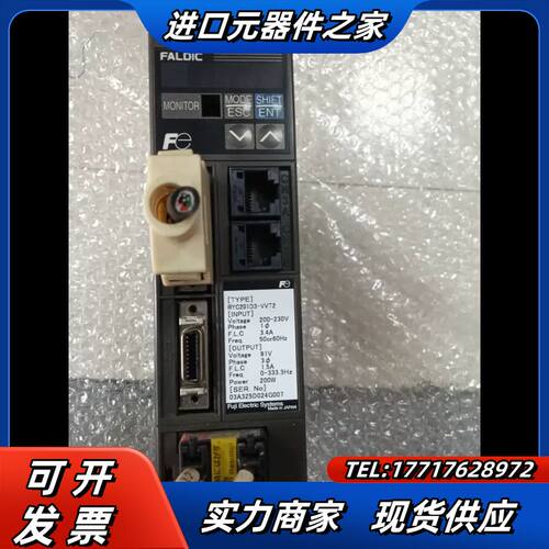 伺服驱动器RYC201D3-VVT2，200W功率，议价