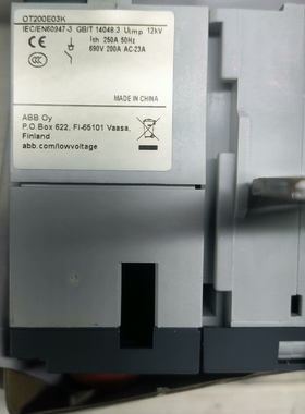 议价OT200E03K ABB负荷隔离开关议价