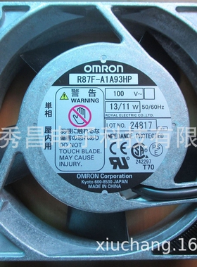 R87F-A6A93HP R87F-A6A13LP 230V原装欧姆龙OMRON 13/11W交流风机