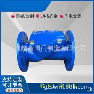 H44X橡胶板止回阀新型球墨铸铁止回阀法兰单向阀排污DN80 100 150