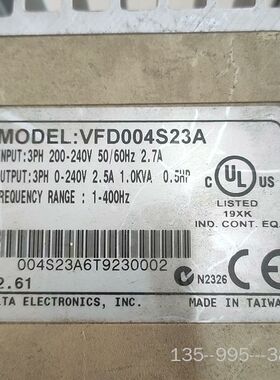 台达 VFD004S23A  变频器  ，详谈