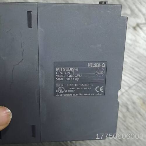 三菱PLC Q00CPU，轻微使用痕迹，功能完好。最大8ks