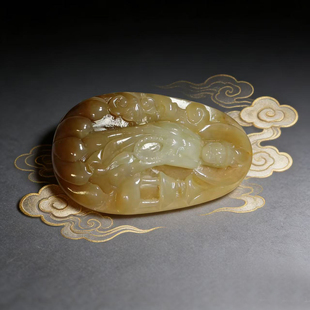 和田黄白老玉,暖糖观音