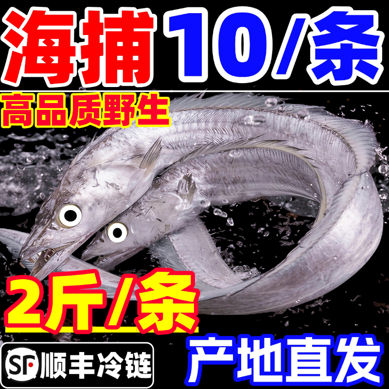 带鱼新鲜冷冻整条大刀鱼特级大号无冰小眼海鱼商用顺丰整箱带鱼,水产肉类/新鲜蔬果/熟食,带鱼,淘宝优惠券,粉丝福利购,淘宝优惠卷