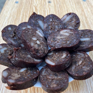 施甸特产手工猪血糯米肠家用血糍粑灌肠 农家血肠现做1斤包邮